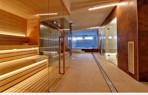 Sauna panormanica Molto bella questa sauna con vista panaromica .
